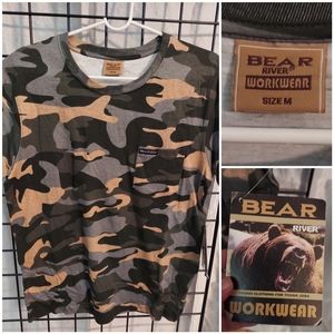 Bear River workwear tough clothing tshirt Army for men